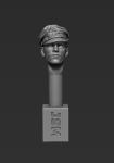 54mm German Head - Field Cap M08 slanted to right