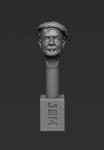 54mm German Head - Field Cap M08 back-to-front (B Head 38STH)